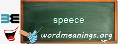 WordMeaning blackboard for speece